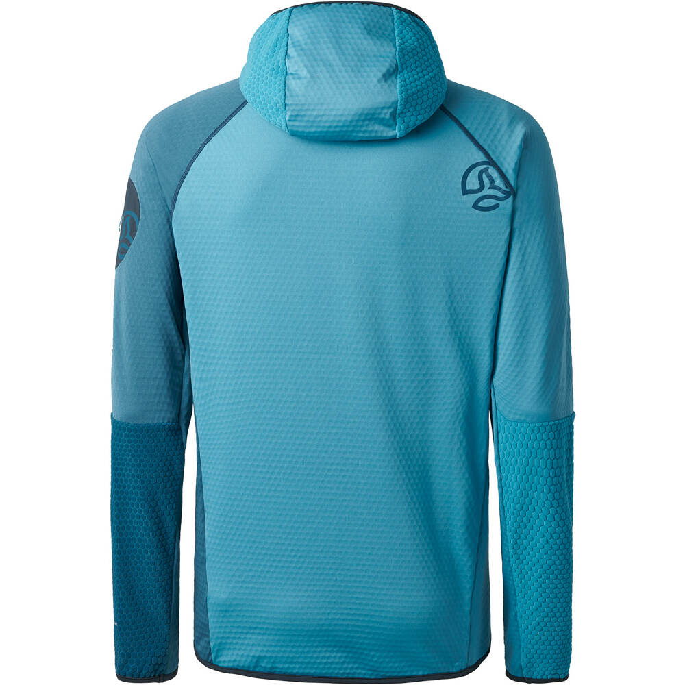 Ternua forro polar hombre RAGGER HOOD AZUL vista trasera