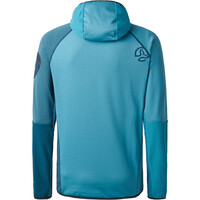 Ternua forro polar hombre RAGGER HOOD AZUL vista trasera