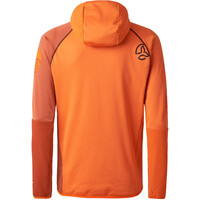 Ternua forro polar hombre RAGGER HOOD NARANJA vista trasera