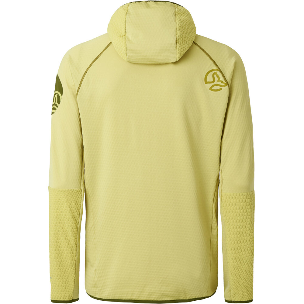 Ternua forro polar hombre RAGGER HOOD VERDE vista trasera