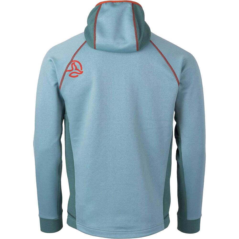 Ternua forro polar hombre SAKKET 2.0 GRIS vista trasera