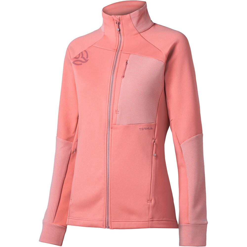 Ternua forro polar mujer KALEKKIA 2.0 ROSA vista frontal