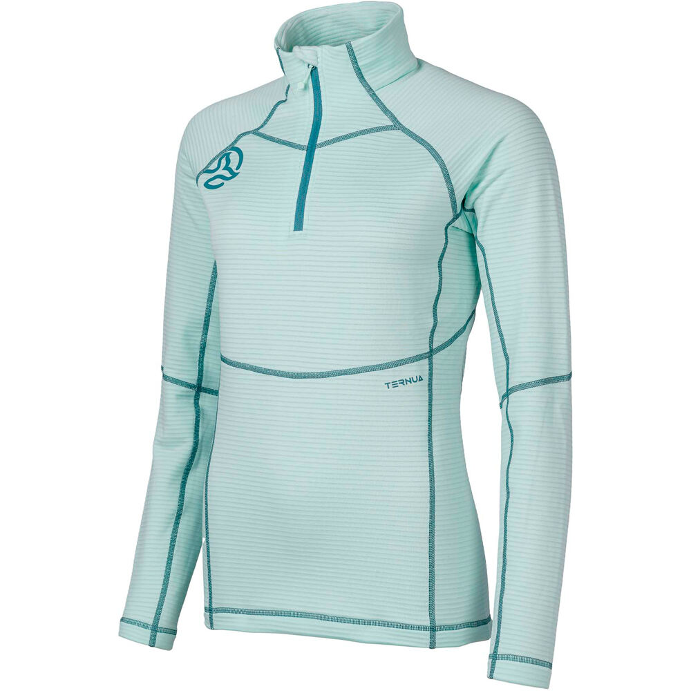 Ternua forro polar mujer MOMHILL AZUL vista frontal