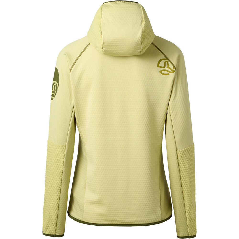 Ternua forro polar mujer RAGGER HOOD VERDE vista trasera