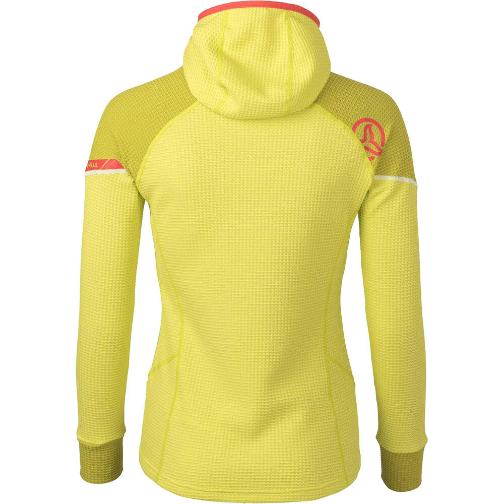 Ternua forro polar mujer RAPID AMARILLO vista trasera