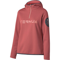 Ternua forro polar mujer SPOT HOOD ROJO vista frontal
