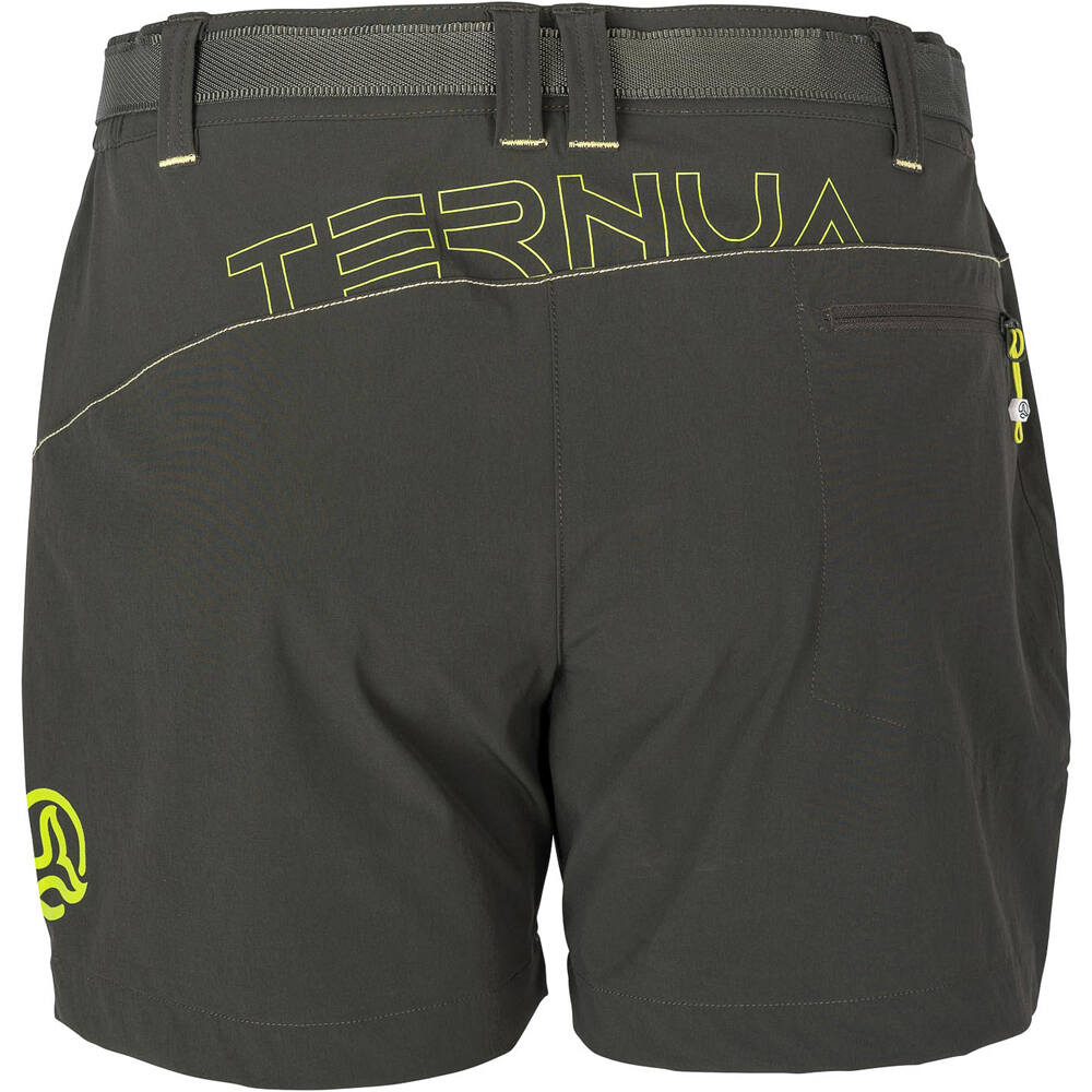 Ternua pantalón corto montaña mujer FRIZA VERDE vista trasera