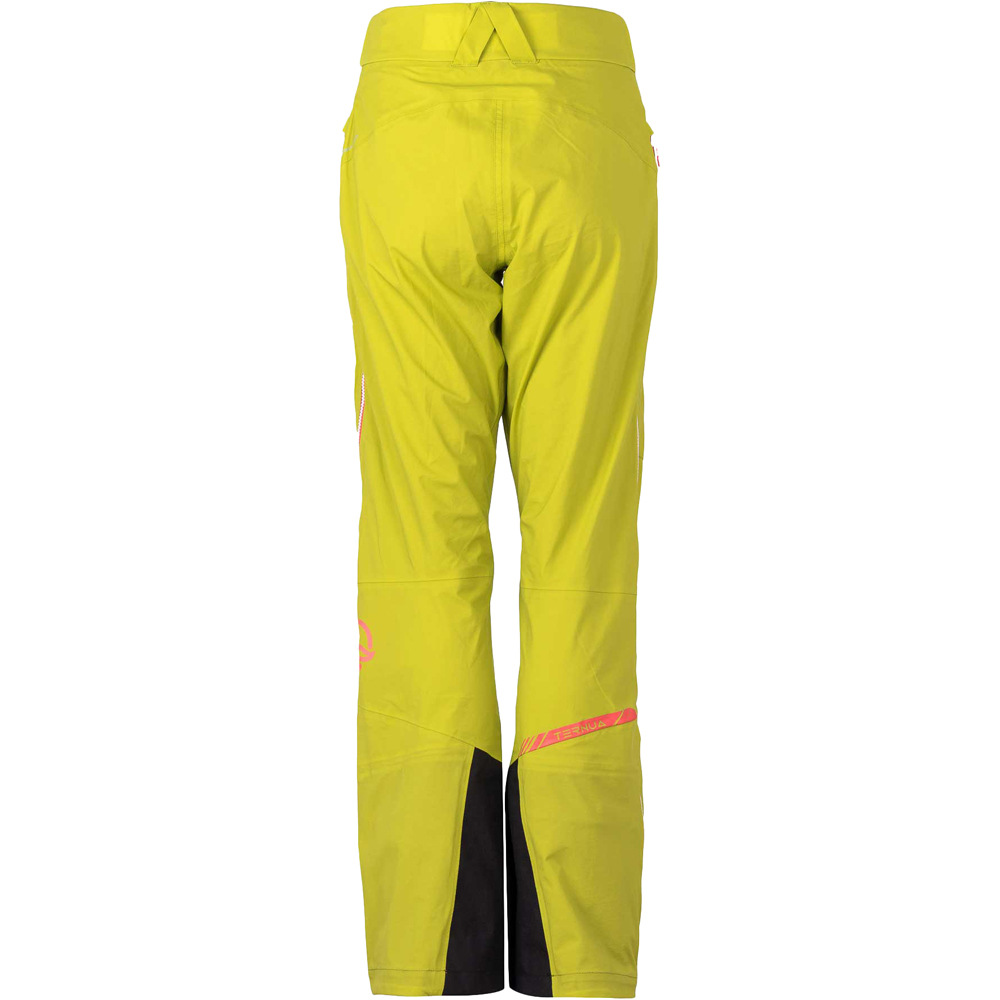 Ternua pantalón impermeable mujer IGNITION VERDE vista trasera