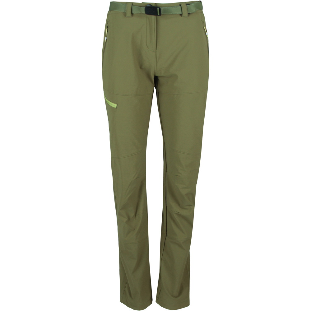 Ternua pantalón montaña mujer NEWRY VERDE vista frontal