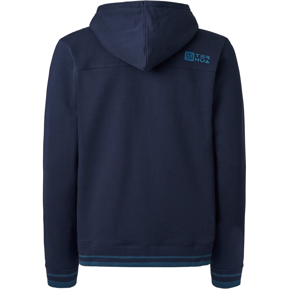 Ternua Sudaderas Montaña Hombre REGENERATIVE AZUL vista trasera