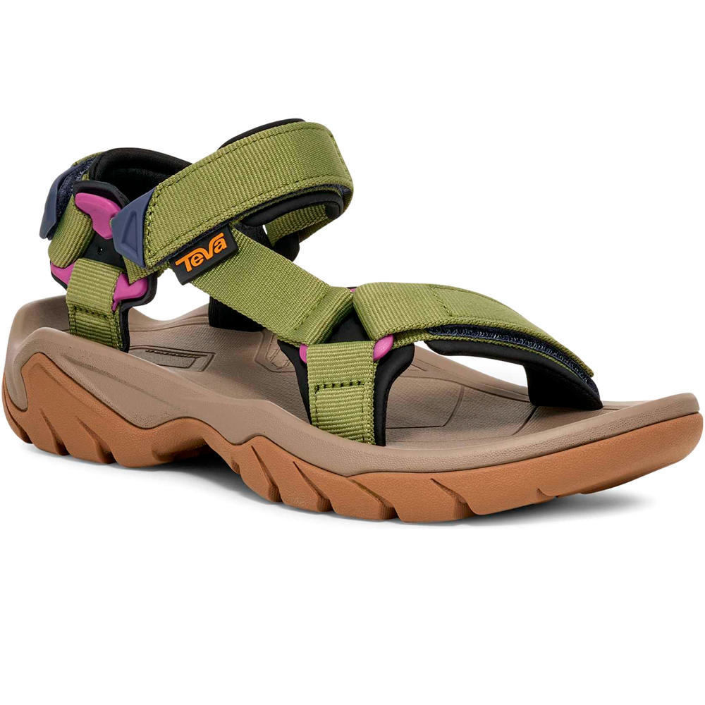 Teva sandalias trekking mujer TERRA FI 5 UNIVERSAL VERDE lateral interior