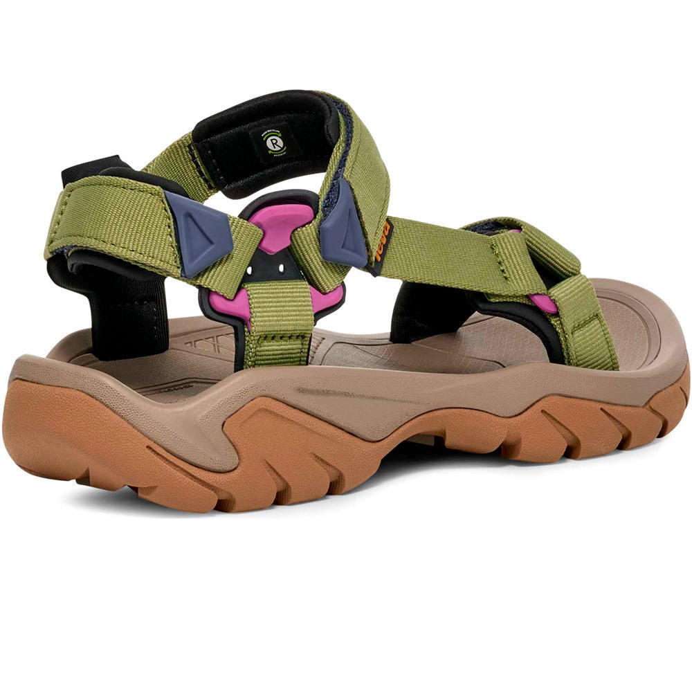 Teva sandalias trekking mujer TERRA FI 5 UNIVERSAL VERDE vista trasera