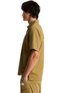 The North Face camisa montaña manga corta hombre PACKABLE MARRON vista detalle