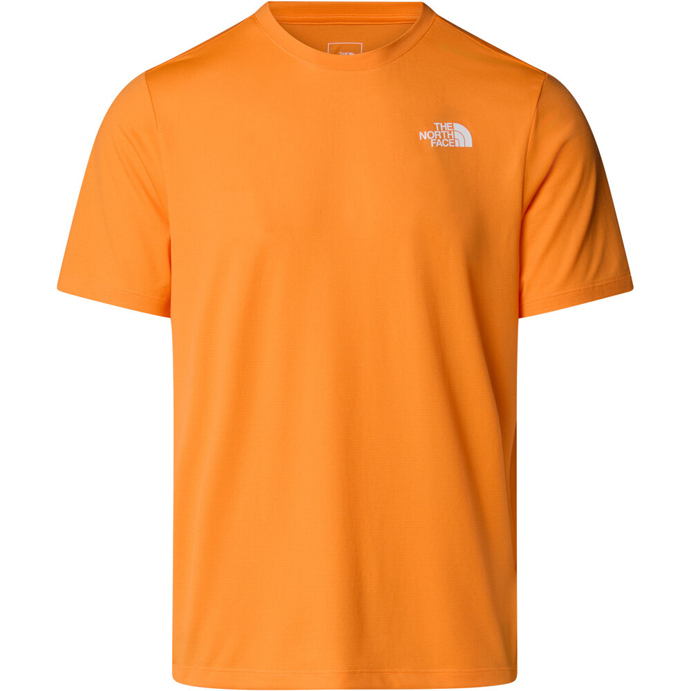 The North Face camiseta montaña manga corta hombre 24/7 NARANJA vista detalle