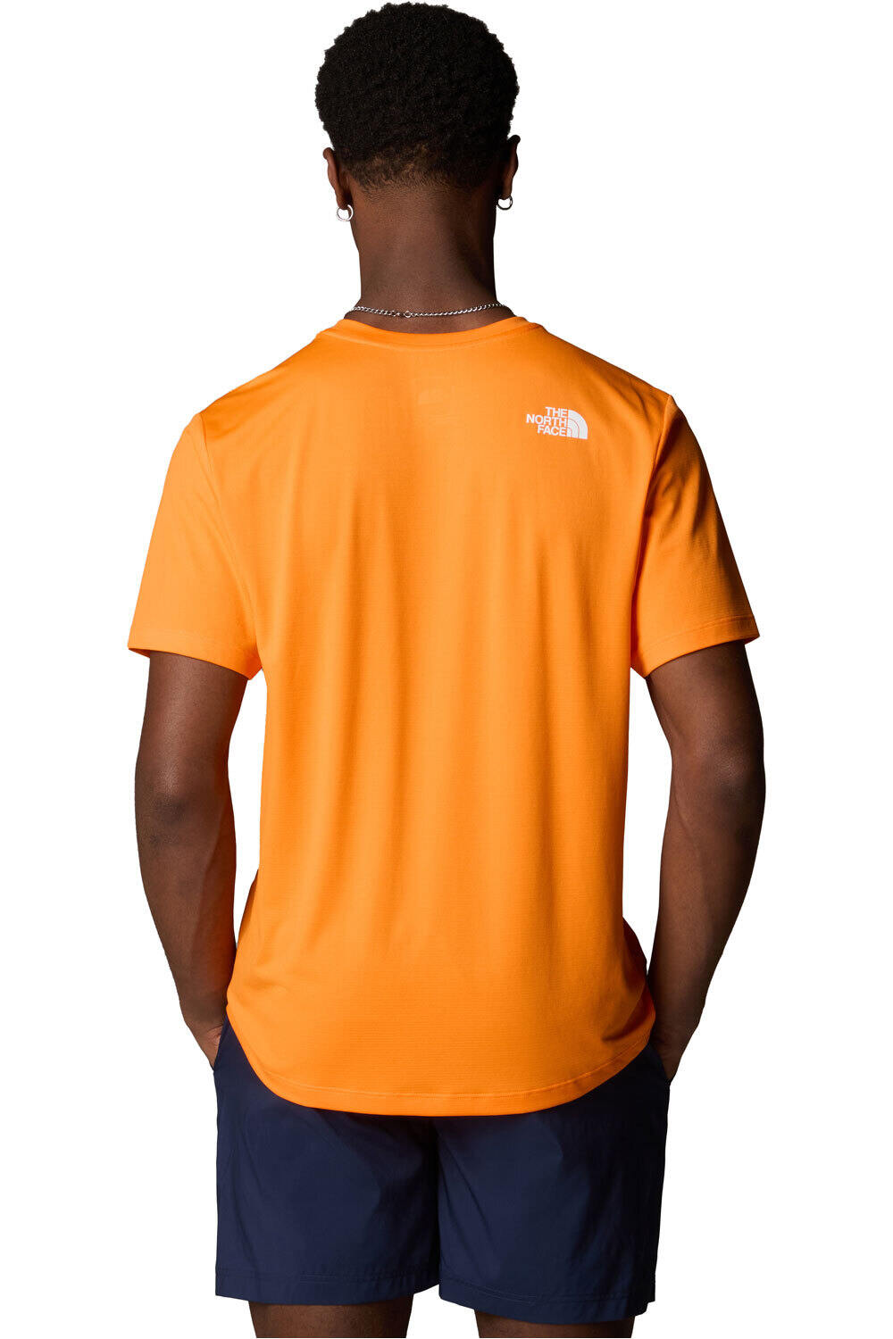 The North Face camiseta montaña manga corta hombre 24/7 NARANJA vista trasera