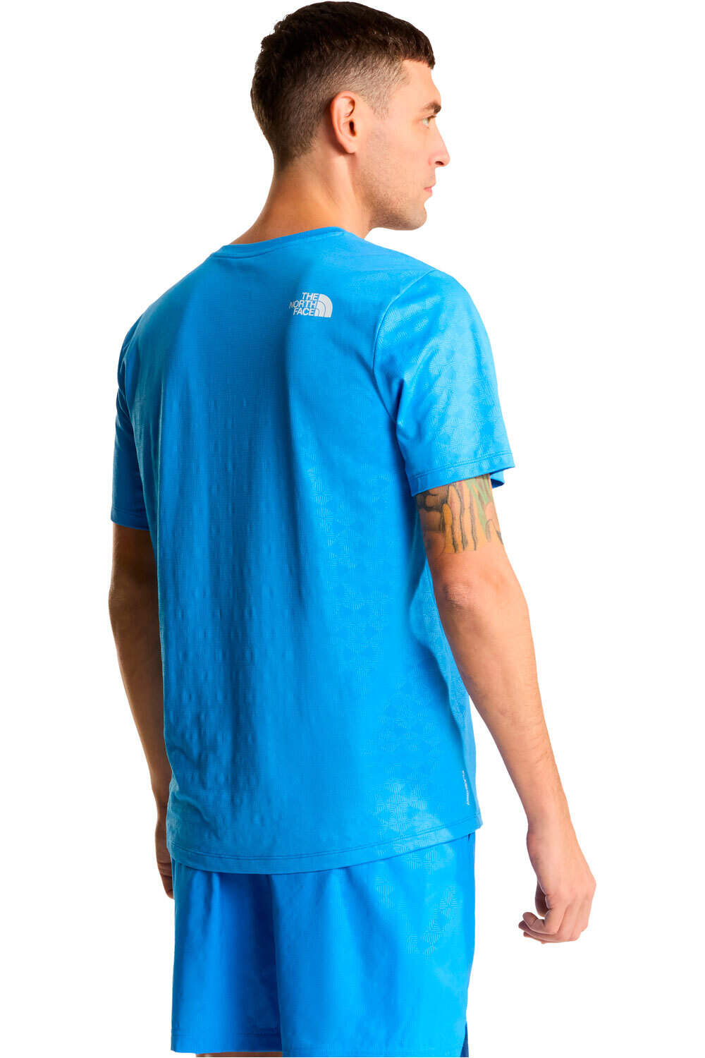 The North Face camiseta montaña manga corta hombre 24/7 PENTADOME AZUL vista trasera