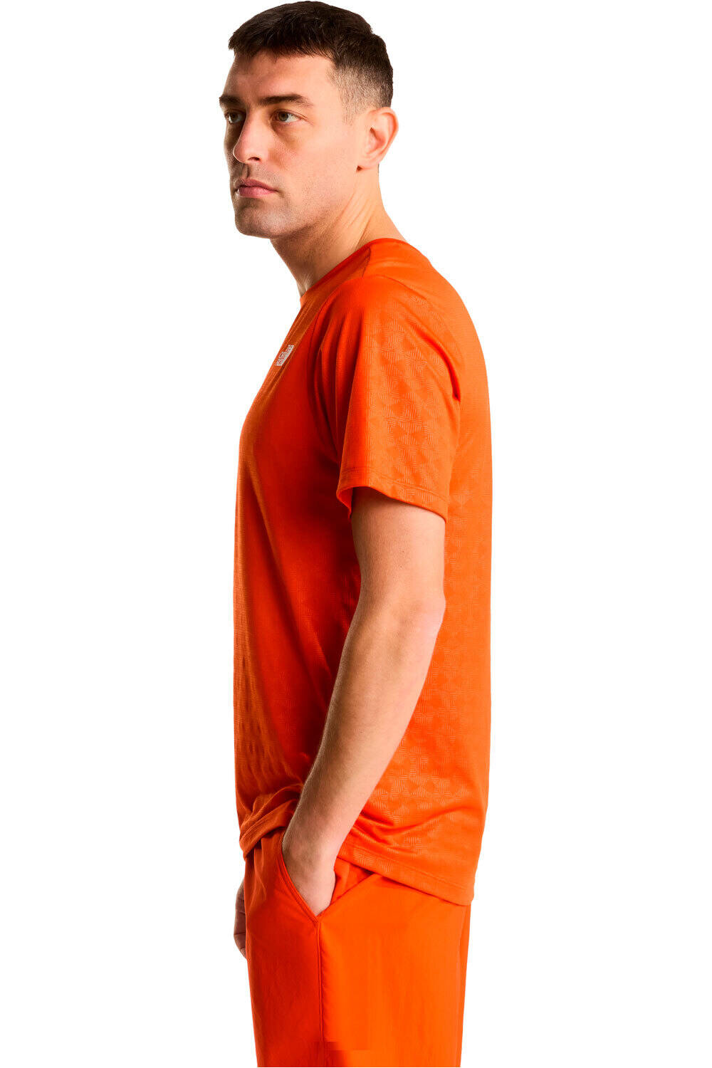 The North Face camiseta montaña manga corta hombre 24/7 PENTADOME ROJO vista detalle