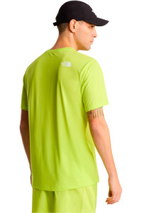 The North Face camiseta montaña manga corta hombre 24/7 VERDE vista trasera