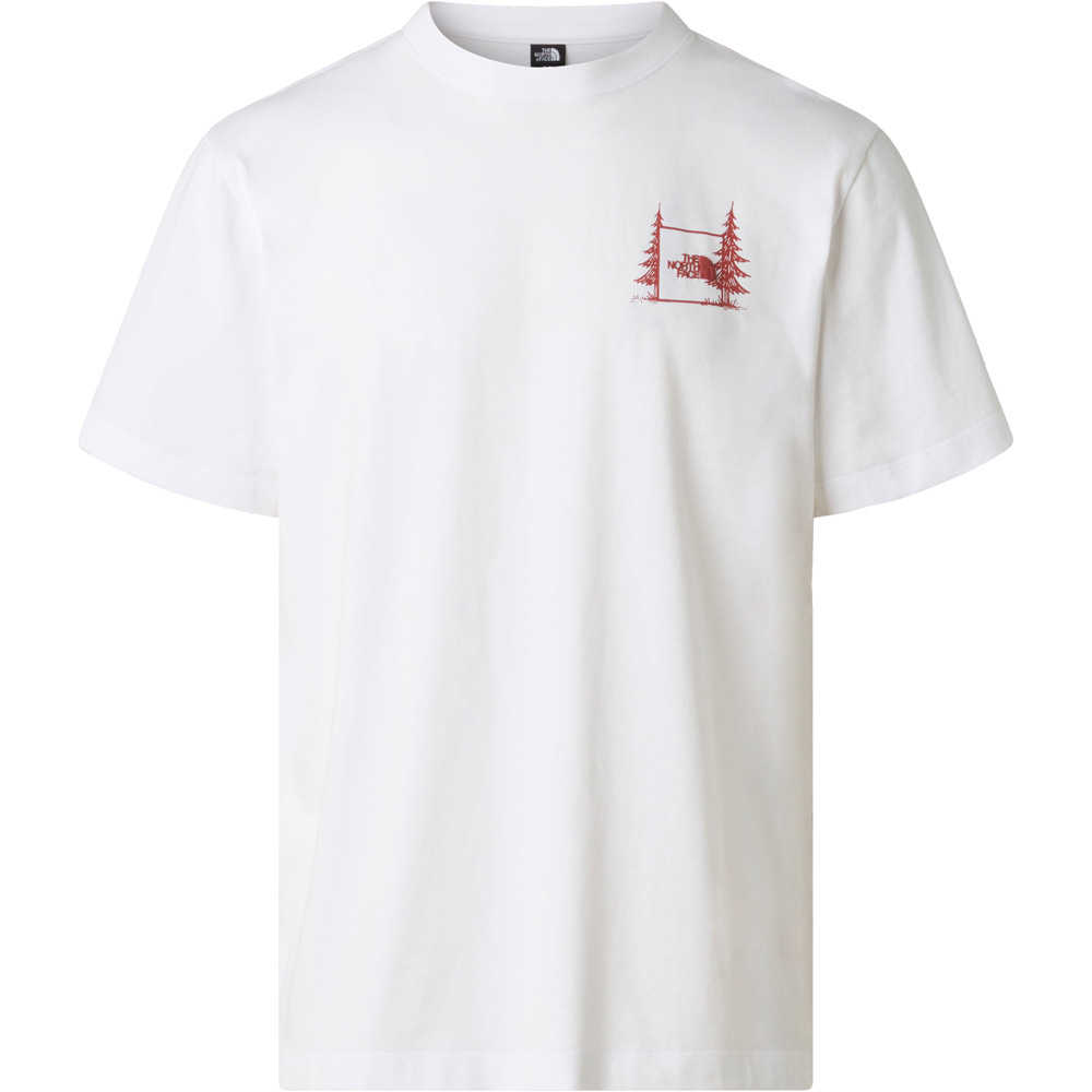 The North Face camiseta montaña manga corta hombre CAMPING RELAXED BLANCO vista detalle