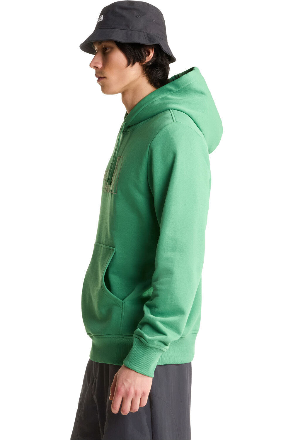 The North Face camiseta montaña manga corta hombre DREW PEAK LIGHT GRIS vista detalle