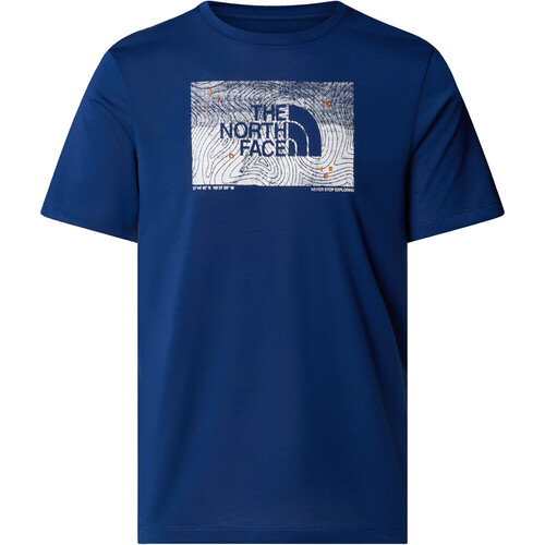 The North Face camiseta montaña manga corta hombre FOUNDATION ABSTRACT GRAPHIC AZUL