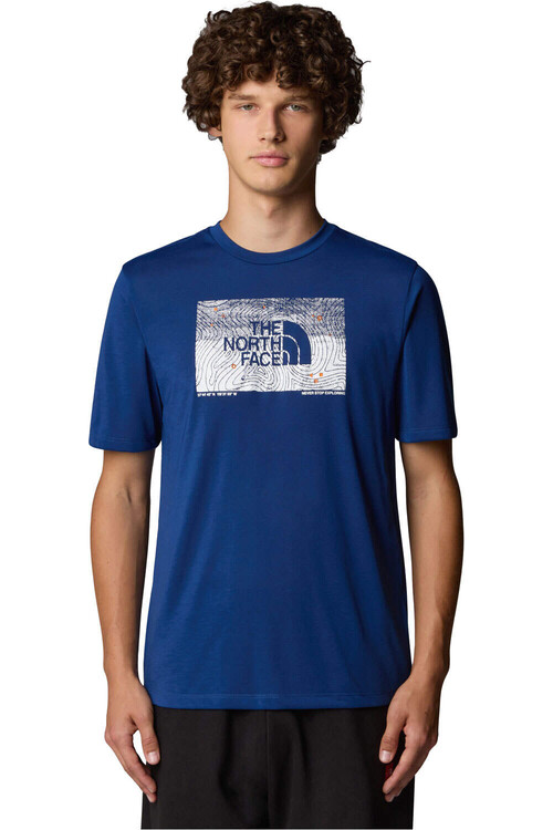 The North Face camiseta montaña manga corta hombre FOUNDATION ABSTRACT GRAPHIC AZUL