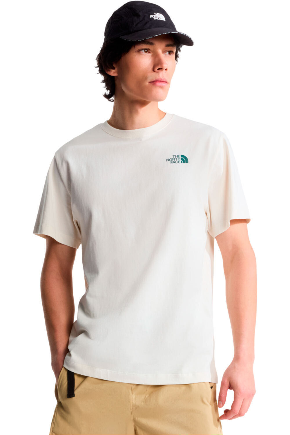The North Face camiseta montaña manga corta hombre RETRO EARTH BLANCO vista frontal