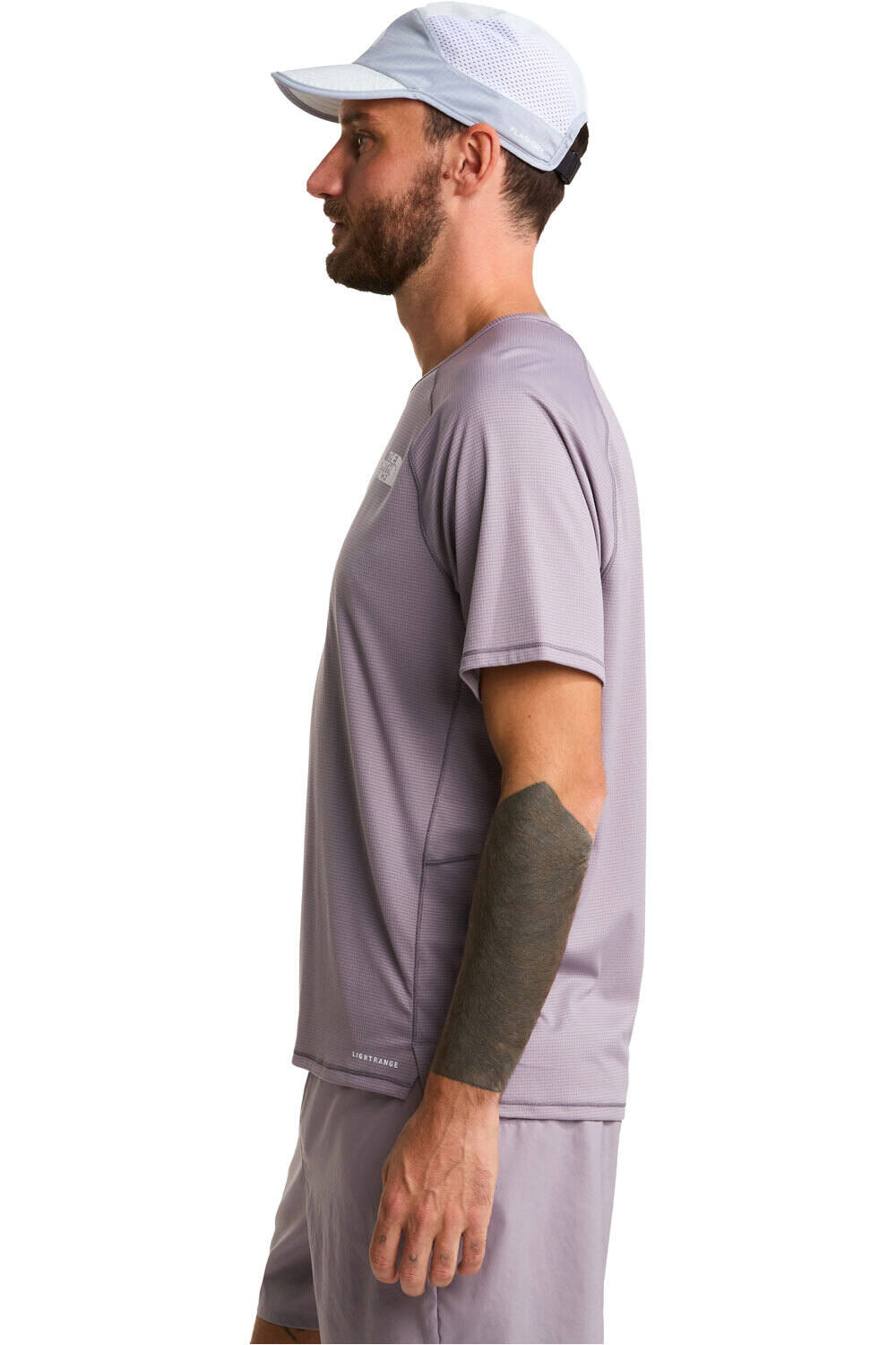 The North Face camiseta montaña manga corta hombre SUNRISER GRIS vista detalle