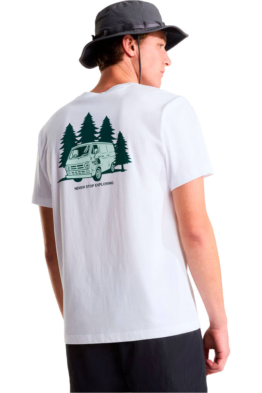The North Face camiseta montaña manga corta hombre VAN LIFE BLANCO vista trasera