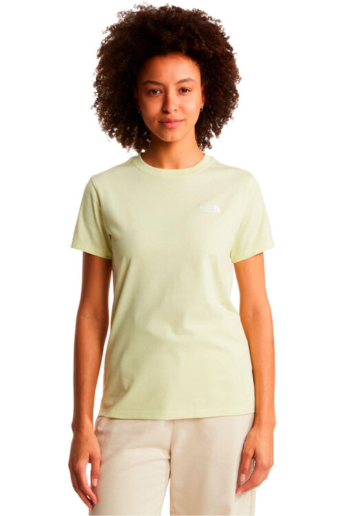 The North Face camiseta montaña manga corta mujer EVOLUTION SIMPLE DOME AMARILLO