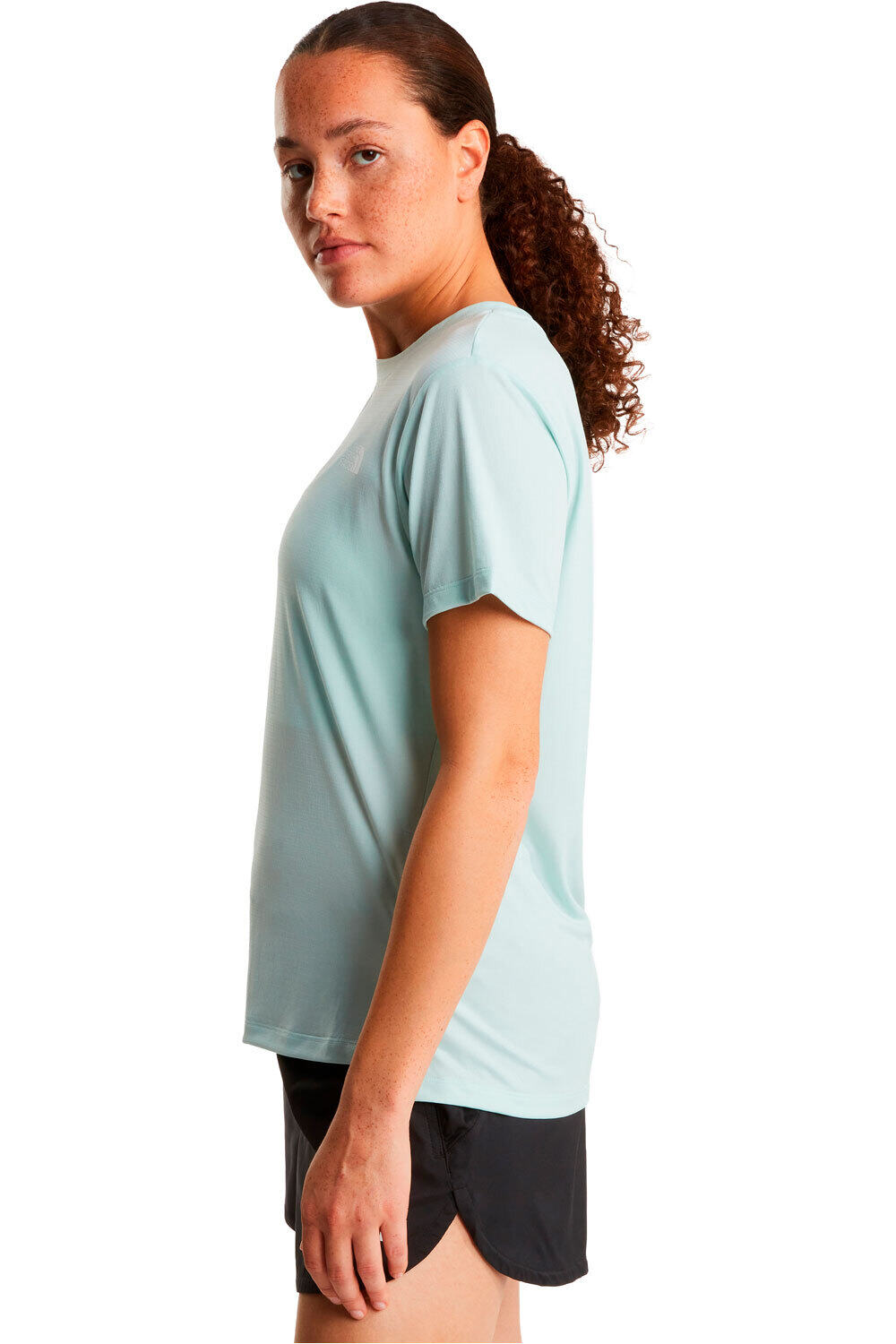 The North Face camiseta montaña manga corta mujer FLEX AZUL vista detalle