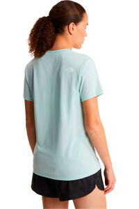 The North Face camiseta montaña manga corta mujer FLEX AZUL vista trasera