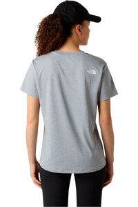 The North Face camiseta montaña manga corta mujer FLEX GRIS vista trasera