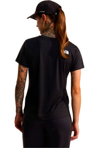The North Face camiseta montaña manga corta mujer FLEX NEGRO vista trasera