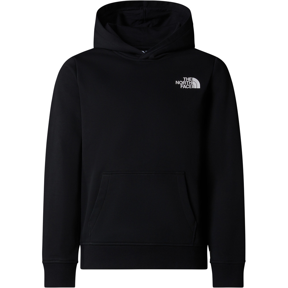 The North Face camiseta montaña manga larga niño BOX NSE REGULAR NEGRO vista frontal