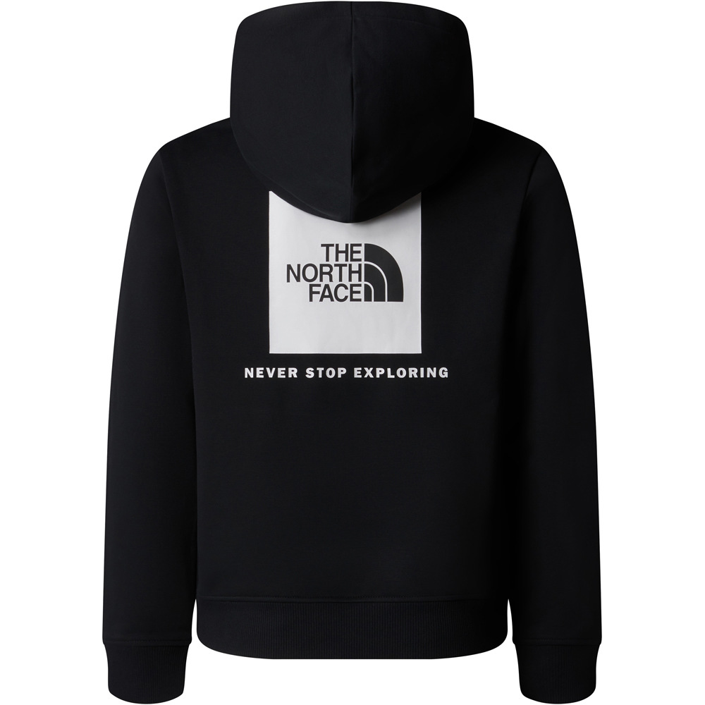 The North Face camiseta montaña manga larga niño BOX NSE REGULAR NEGRO vista trasera