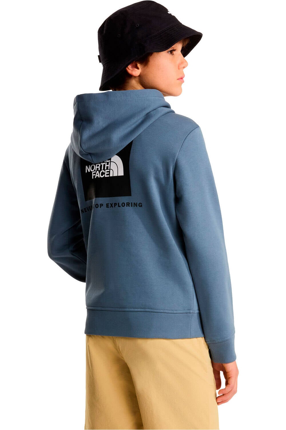The North Face camiseta montaña manga larga niño TEEN BOX NSE GRIS vista trasera