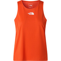 The North Face camiseta tirantes running LIGHTBRIGHT NARANJA vista detalle
