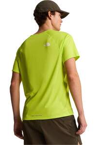 The North Face camisetas trail running manga corta hombre SUNRISER MORADO vista trasera