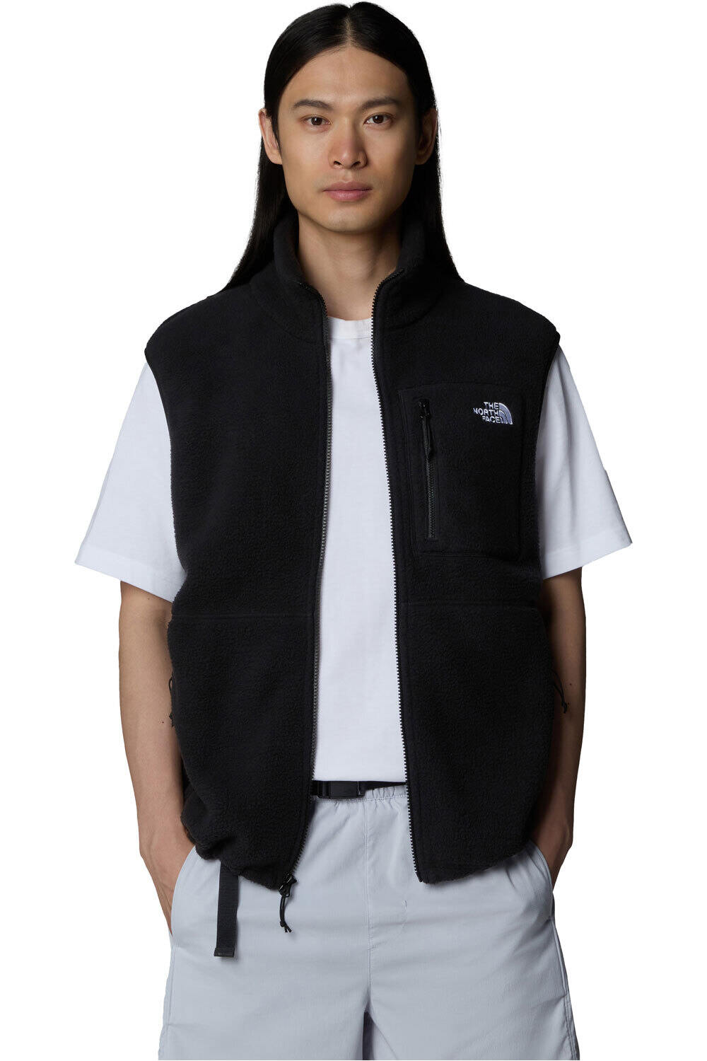 The North Face chaleco polar hombre YUMIORI MARRON vista detalle
