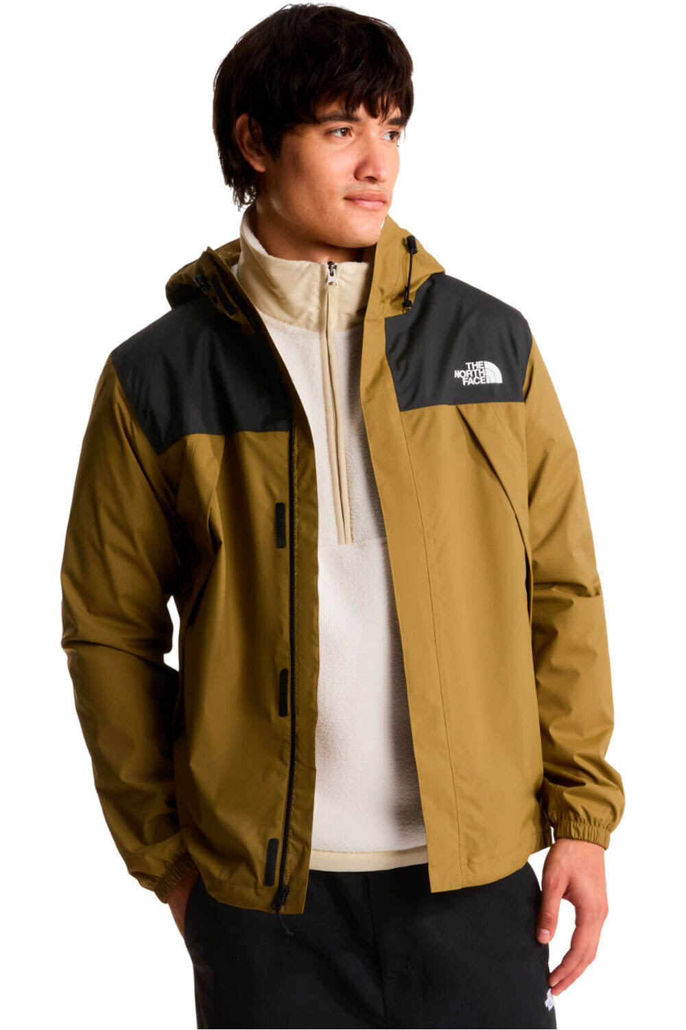 The North Face chaqueta impermeable hombre ANTORA MARRON vista detalle