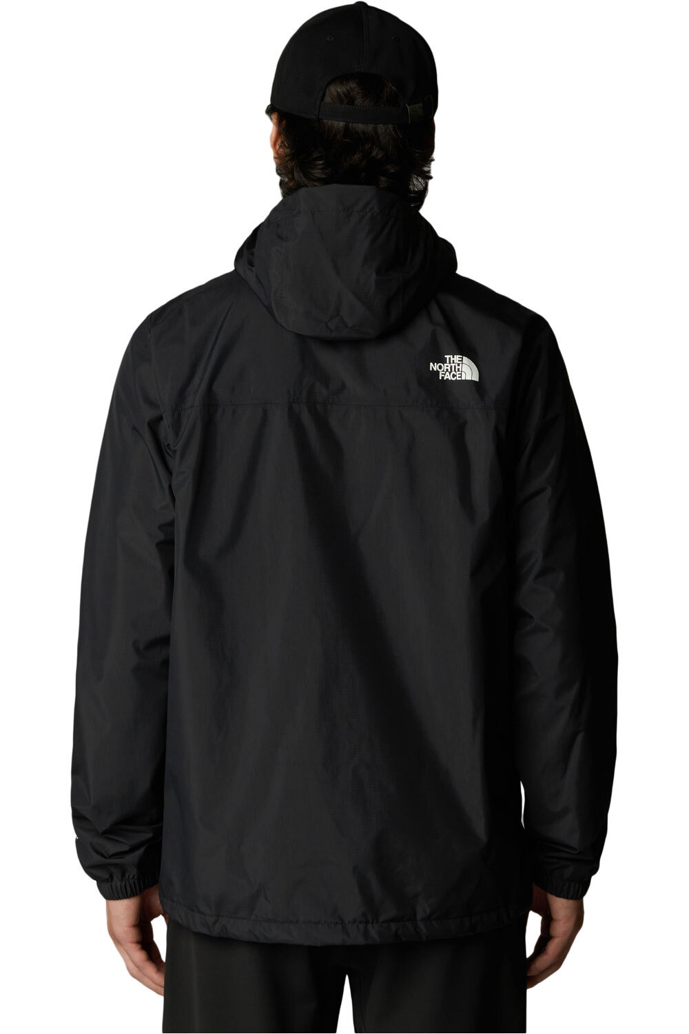The North Face chaqueta impermeable hombre ANTORA NEGRO vista trasera