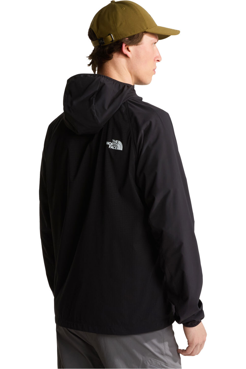 The North Face chaqueta impermeable hombre M LIGHTRANGE WOVEN JACKET MARRON vista trasera