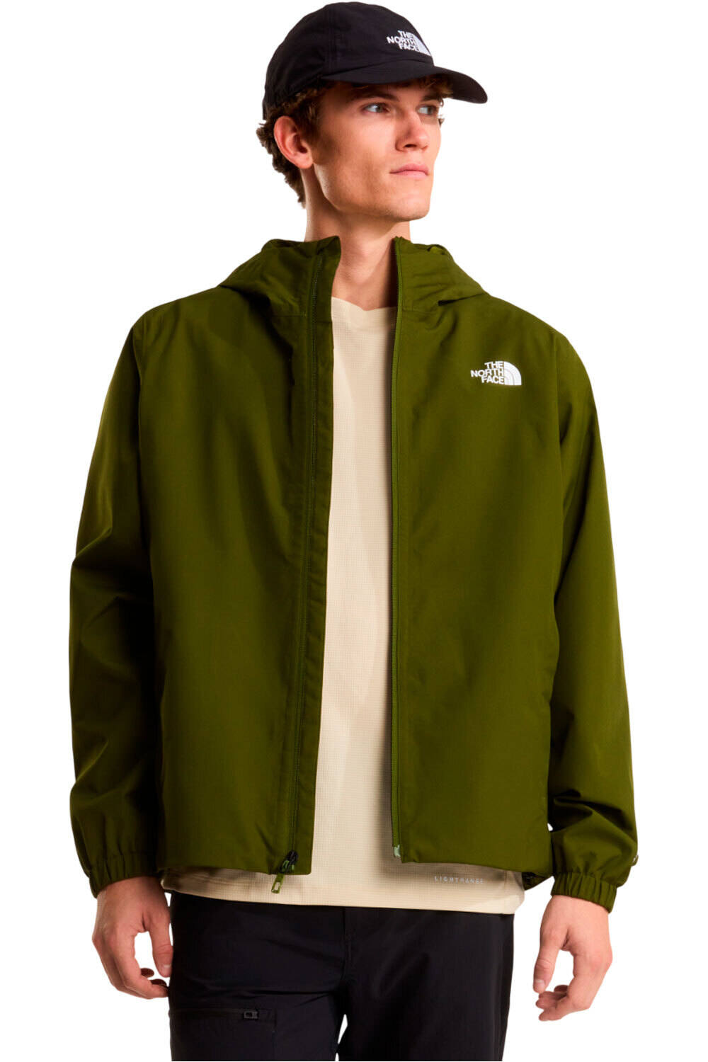The North Face chaqueta impermeable hombre QUEST MONO VERDE vista detalle