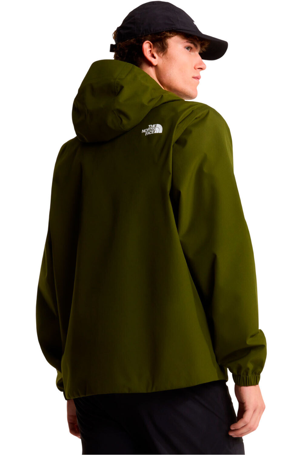 The North Face chaqueta impermeable hombre QUEST MONO VERDE vista trasera