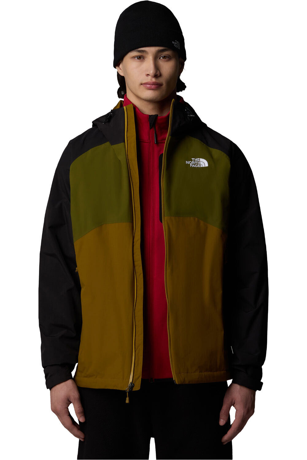 The North Face chaqueta impermeable hombre STRATOS AMARILLO vista detalle