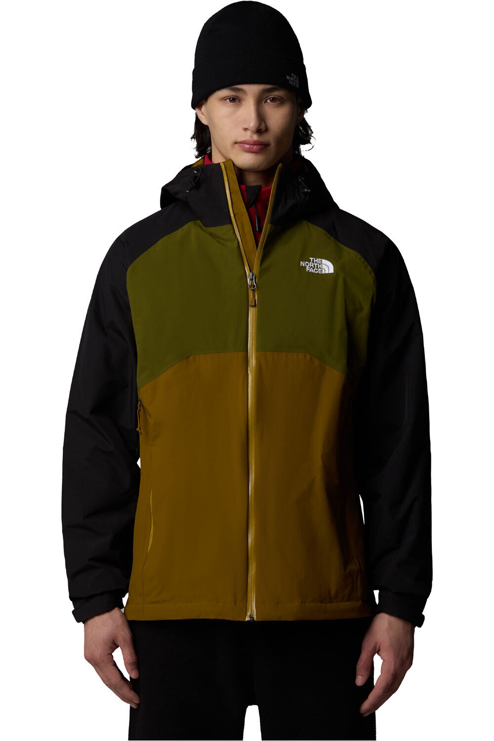 The North Face chaqueta impermeable hombre STRATOS AMARILLO vista frontal