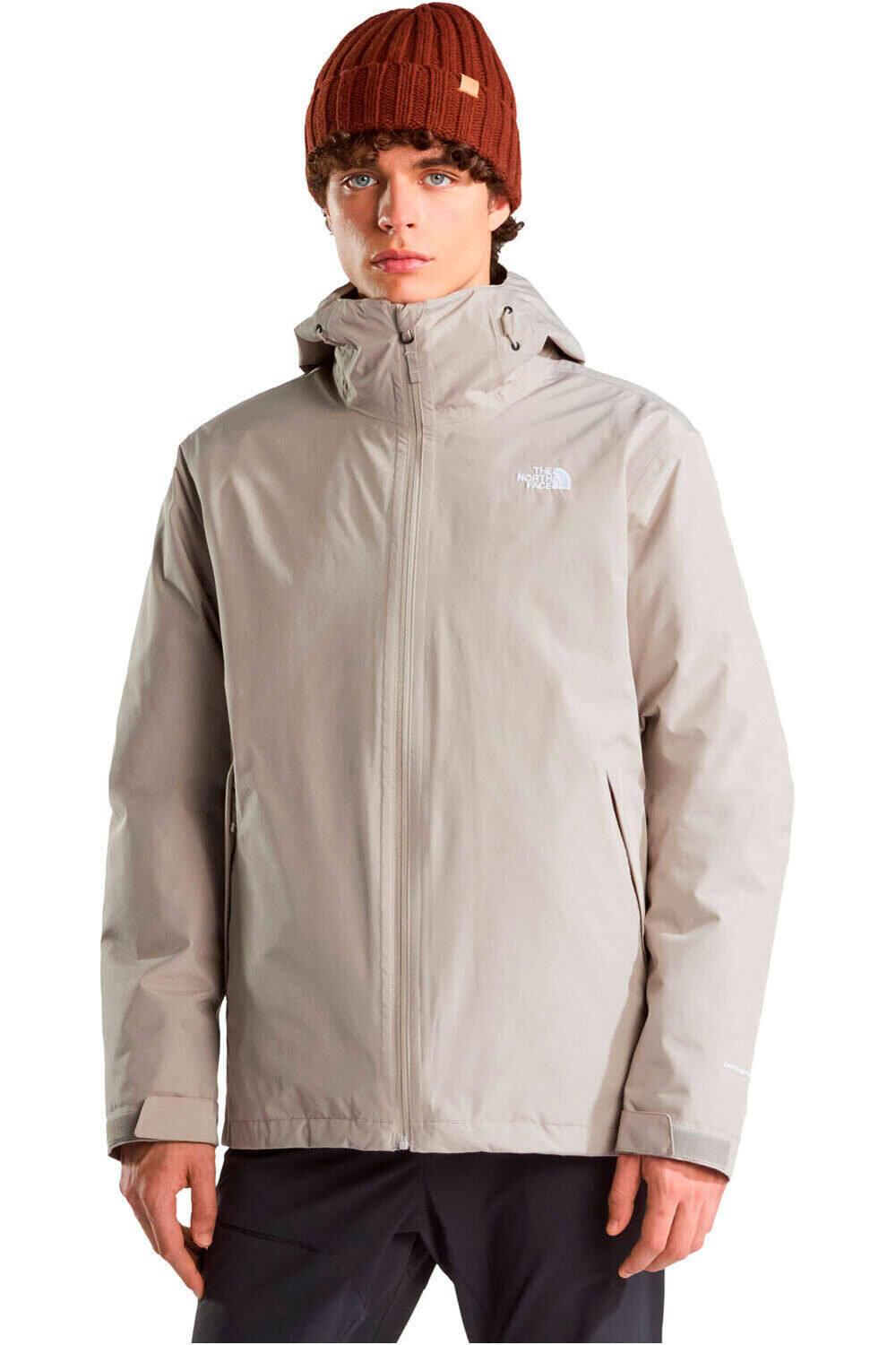 The North Face chaqueta impermeable insulada hombre CARTO MONO TRICLIMATE GRIS vista detalle