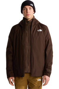 The North Face chaqueta impermeable insulada hombre M QUEST MONO TRICLIMATE MARRON vista detalle