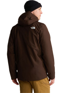 The North Face chaqueta impermeable insulada hombre M QUEST MONO TRICLIMATE MARRON vista trasera
